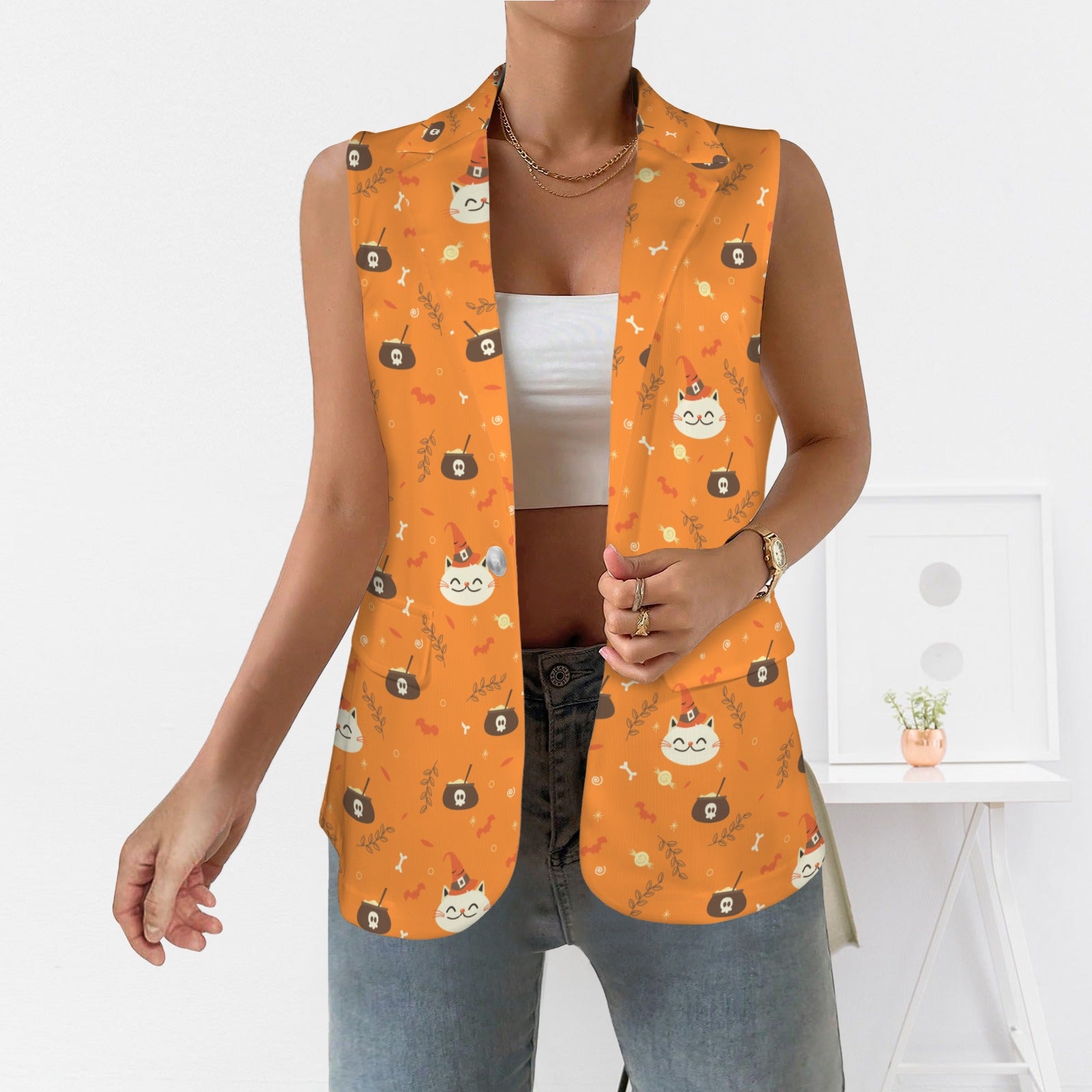 Women's Sleeveless Blazer popular fashion