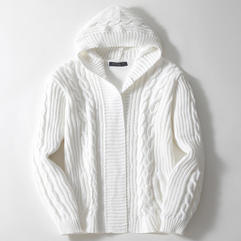 European And American Mens Twisted-knit Cardigan Sweater - Image 2